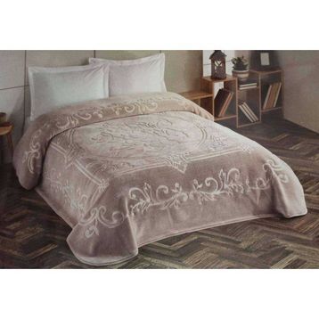 Kristal 160x220 cm Pembe Cappuccino Çift Kişilik Battaniye