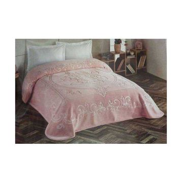 Kristal 160x220 cm Pembe Pudra Çift Kişilik Battaniye