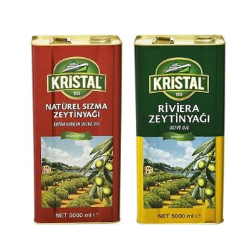 Kristal 5 lt Naturel Sızma ve Riviera Zeytinyağı