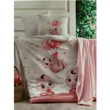 Kristal Babies Pink Bebek Nevresim Takımı