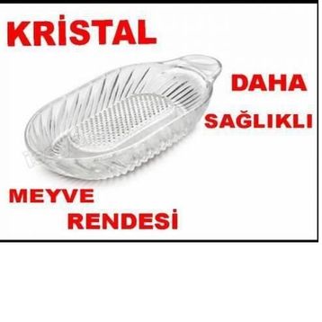 Kristal Dayanıklı Cam Elma Rendesi