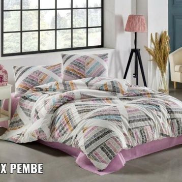 Kristal Felix Pembe Terry Cotton Çift Kişilik Nevresim Takımı