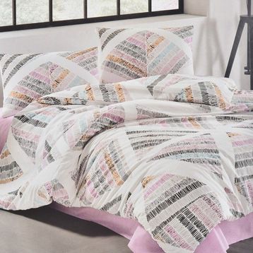 Kristal Felix Pembe Terry Cotton Çift Kişilik Nevresim Takımı