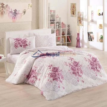 Kristal Light Henna Mürdüm Çift Kişilik Nevresim Takımı
