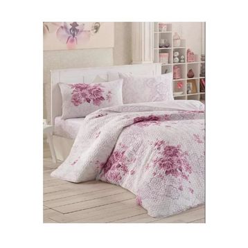 Kristal Light Henna Mürdüm Çift Kişilik Nevresim Takımı