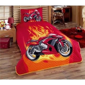 Kristal Motokros Ranforce Tek Kişilik Nevresim Takımı