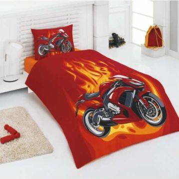 Kristal Motokros Ranforce Tek Kişilik Nevresim Takımı