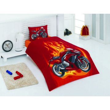 Kristal Motokros Ranforce Tek Kişilik Nevresim Takımı