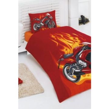 Kristal Motokros Ranforce Tek Kişilik Nevresim Takımı