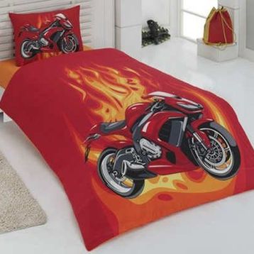 Kristal Motokros Ranforce Tek Kişilik Nevresim Takımı