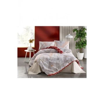 Kristal Olya Kiremit Terry Cotton Çift Kişilik Nevresim Takımı
