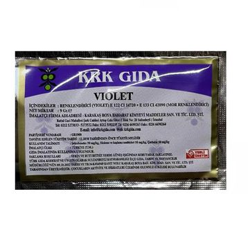 Krk Gıda 9 gr Toz Mor Renklendirici Gıda Boyası