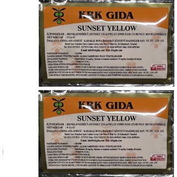 Krk Gıda 9 gr Toz Turuncu Renklendirici Gıda Boyası (2 adet)