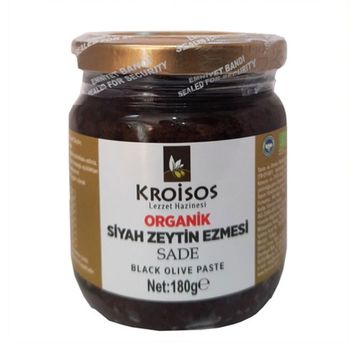 Kroisos 180 gr Organik Siyah Zeytin Ezmesi