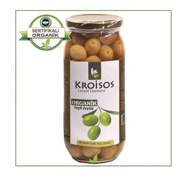 Kroisos 300 gr Organik Çizik Yeşil Zeytin
