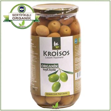 Kroisos 600 gr Çizik Yeşil Zeytin