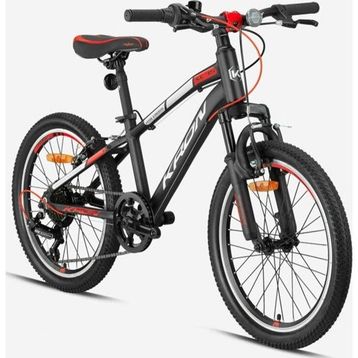 Kron XC 75 20 Jant V-Fren 7 Vites Alüminyum Gövde Siyah Gri Kırmızı Çocuk Dağ Bisikleti