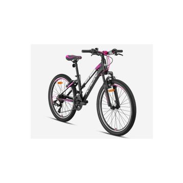 Kron XC 75 24 Jant Lady V Fren 21 Vites Alüminyum Gövde Mat Siyah Pembe Kız Çocuk Dağ Bisikleti