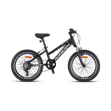 Kron XC75 20 Jant 7 Vites 28 cm V Fren Mat Siyah Mor Gri Çocuk Bisikleti