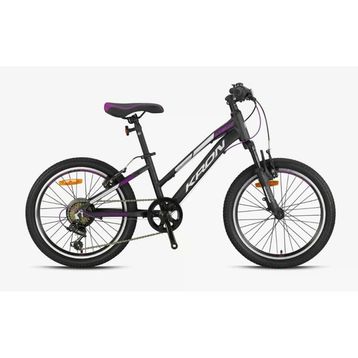Kron XC75 20 Jant 7 Vites 28 cm V Fren Mat Siyah Mor Gri Çocuk Bisikleti