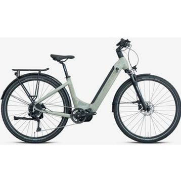 Kron Zeon Lady Parlak Bej Yeşil 43 Kadro 28J 9V HD Elektrikli Şehir Bisikleti
