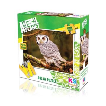 KS Games 100 Parça Animal Planet Bengal Eagle Owl Puzzle