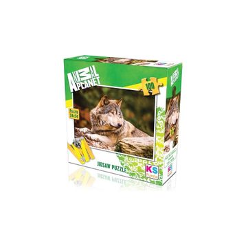 KS Games 100 Parça Animal Planet Lonewolf Puzzle