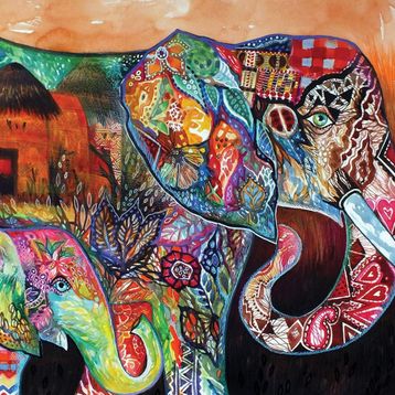 KS Games 1000 Parça African Patchwork Puzzle