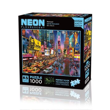 KS Games 1000 Parça Metropol Neon Puzzle