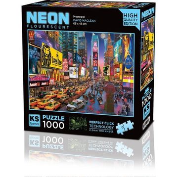 KS Games 1000 Parça Metropol Neon Puzzle