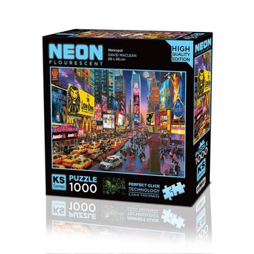 KS Games 1000 Parça Metropol Neon Puzzle