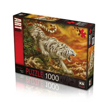 KS Games 1000 Parça White Tiger Puzzle