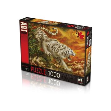 KS Games 1000 Parça White Tiger Puzzle