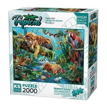 KS Games 2000 Parça Kaplanlar Puzzle