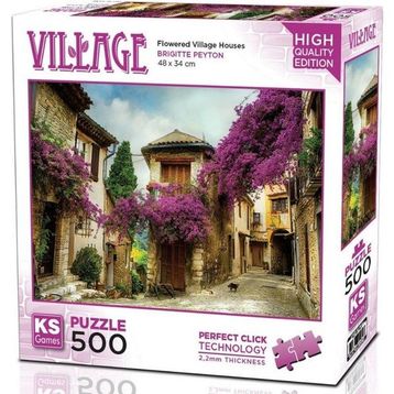 Ks Games 20062 500 Parça Flowered Village Houses Puzzle
