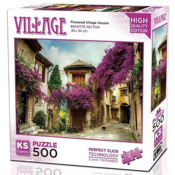 Ks Games 20062 500 Parça Flowered Village Houses Puzzle