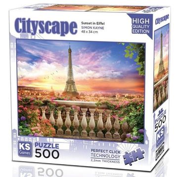 Ks Games 20066 Sunset In Eiffel 500 Parça Puzzle