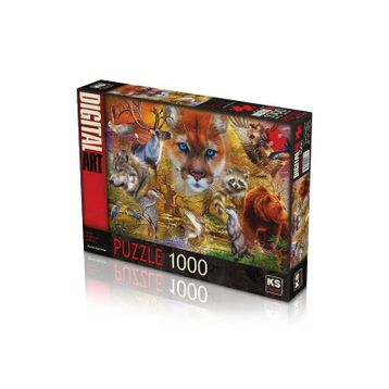KS Games 20567 1000 Parça North American Animals Puzzle
