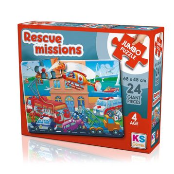Ks Games 24 Parça Jumbo Rescue Missions Puzzle