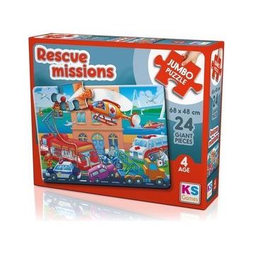 Ks Games 24 Parça Jumbo Rescue Missions Puzzle