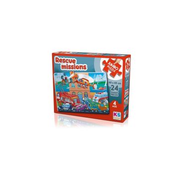 Ks Games 24 Parça Jumbo Rescue Missions Puzzle