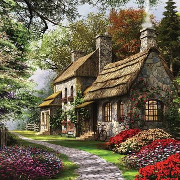 KS Games 24009 200 Parça Carnation Cottage Puzzle