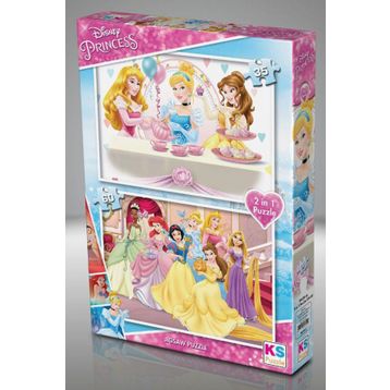 Ks Games 2'li Disney Princess 35+60 Parça Puzzle