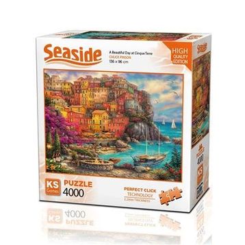 KS Games 4000 Parça Cinque Terrede Güzel Bir Gün Puzzle