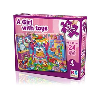 KS Games A Girl With Toys 24 Parça Dev Puzzle