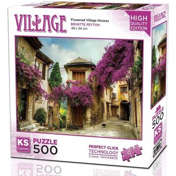 Ks Games Çiçekli Köy Evi 500 Parça Puzzle