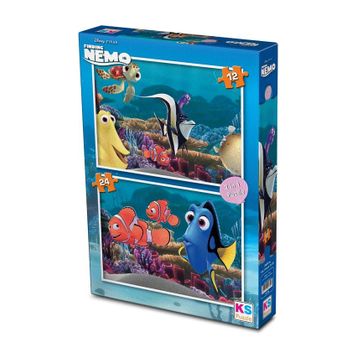KS Games Disney Nemo 12+24 Parça Puzzle