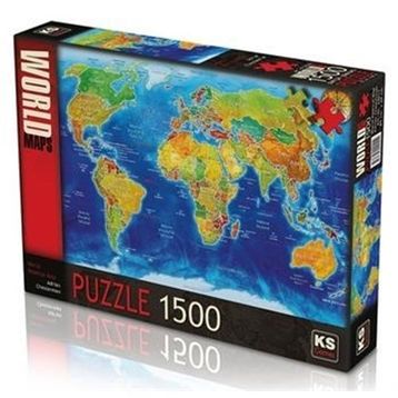 KS Games Dünya Siyasi Haritası 1500 Parça Puzzle