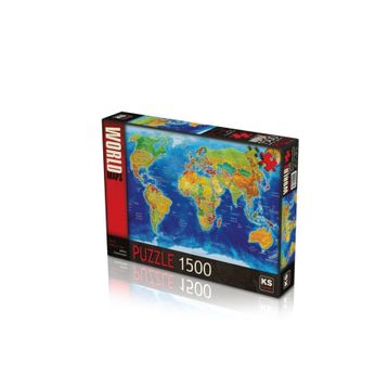 KS Games Dünya Siyasi Haritası 1500 Parça Puzzle