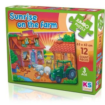 KS Games Sunrise On The Farm 12 Parça Jumbo Puzzle